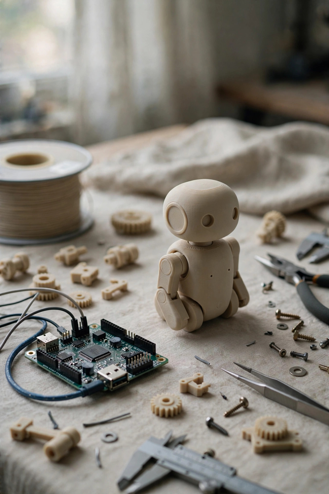 JBR-001开源桌面伴侣机器人：Arduino UNO Q驱动，3D可打印